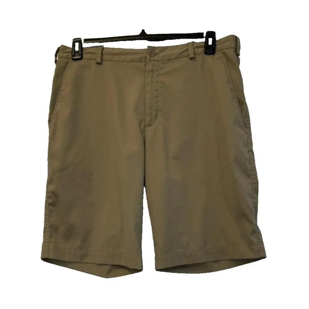 Men's Nike Dri Fit‎ Stretch Khaki Golf Athletic Shorts Size M / 34
